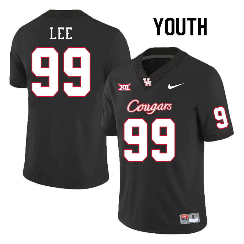 Youth #99 Quindario Lee Houston Cougars College Football Jerseys Stitched-Black